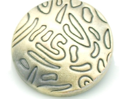 Button kovový, vzor Etno 20mm - barva antik bronz, 1kus