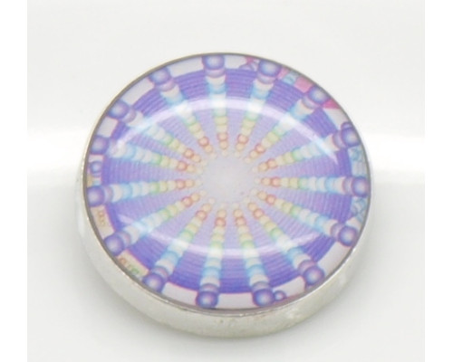 Button pryskyřičný, vzor Spektrum 20mm - barva mix, 1kus
