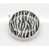 Button pryskyřičný, vzor Zebra 20mm - barva černobílá, 1kus