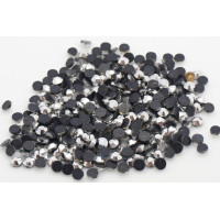 Hot fix - nažehlovací krystaly SS16 (3,8 - 4mm) - barva Silver Hematite12g