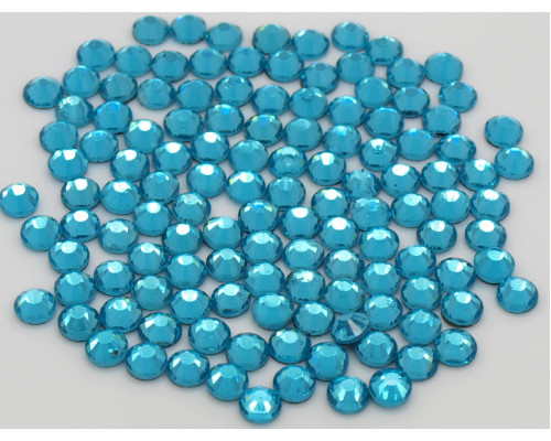 Hot fix - nažehlovací krystaly SS30 (6,4 - 6,6mm) - barva Aqua Marine 20g