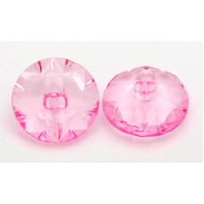 Akrylový knoflík fazetovaný - barva růžová 4 kusy