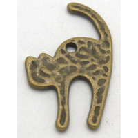 Kovodíl - přívěsek, barva antik bronz 1ks - kočka č.90