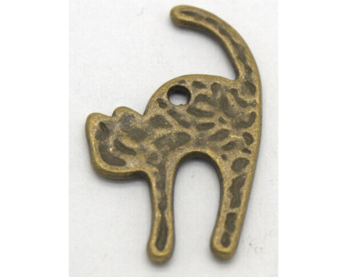 Kovodíl - přívěsek, barva antik bronz 1ks - kočka č.90