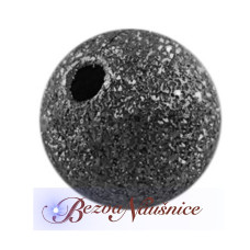 Mosazný korálek stardust 6mm - černý 1ks