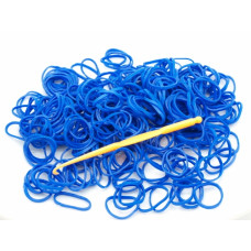 Náhradní gumičky 260ks, barevné, neprůhledné - barva modrá 1 balení