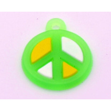Přívěsek na gumičkové náramky,Peace - zelený  1ks