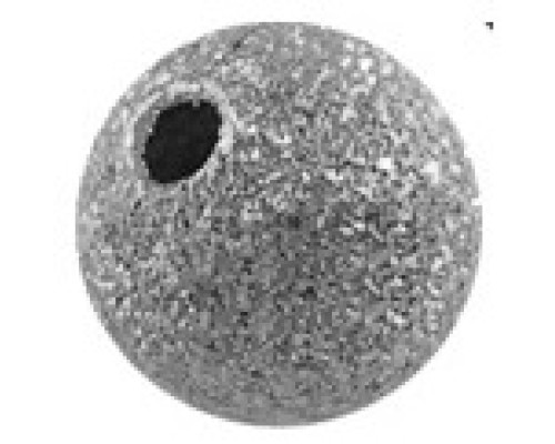 Mosazný korálek stardust 8mm - barva platina 1ks
