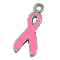 Přívěsek na podporu proti rakovině prsu - barva růžová 1ks