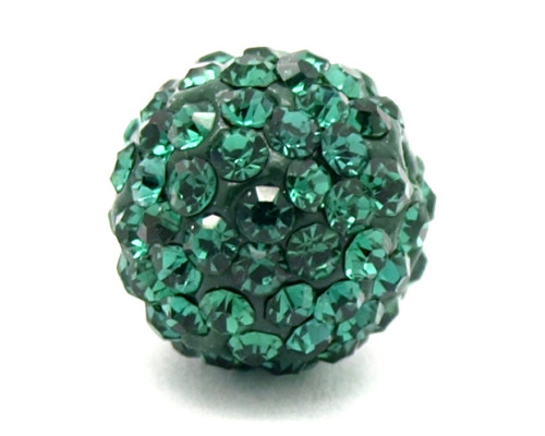 Šatonový korálek polymer 8mm - zelená Emerald , 1kus