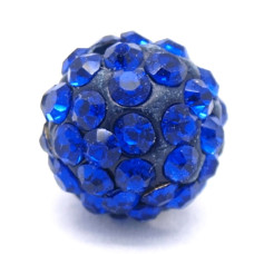 Šatonový korálek polymer 10mm - tmavá modrá, 1kus