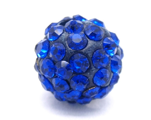 Šatonový korálek polymer 10mm - tmavá modrá, 1kus