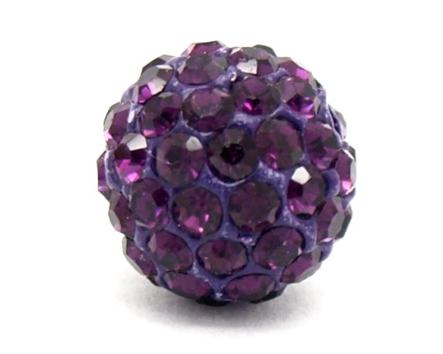Šatonový korálek polymer 10mm - temně fialová, 1kus