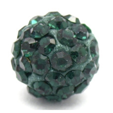 Šatonový korálek polymer 10mm - tmavě zelená, 1kus