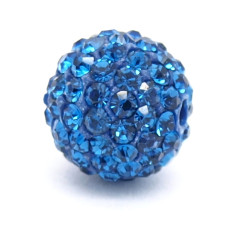 Šatonový korálek polymer 10mm - kobaltově modrá, 1kus