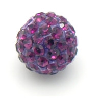 Šatonový korálek polymer 8mm - temně fialová, 1kus