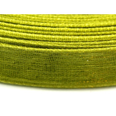 Stuha z organzy 10mm - barva olivově zelená 1m