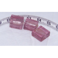 Vinutá perla čtverec se stříbrnou fólií - barva růžovofialová  1ks