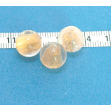 Vinuté perle se zlatou fólií, kulaté 11mm - barva čirá 1 ks