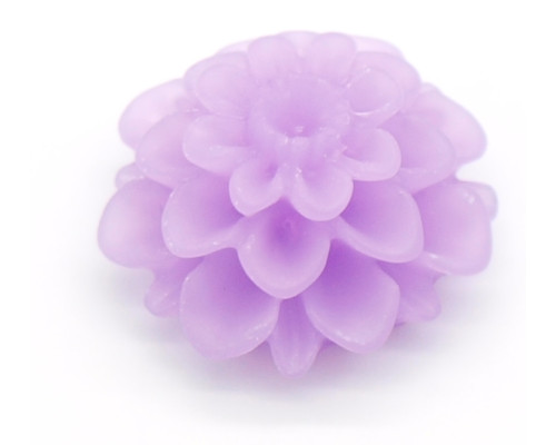 Cabochon květina Frosted 20mm - barva  fialová Lila 1kus