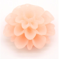 Cabochon květina Frosted 20mm - barva oranžovorůžová 1kus