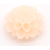 Cabochon květina Frosted 20mm - barva  růžovobílá 1kus