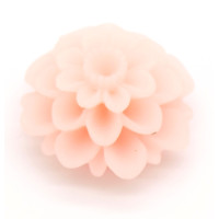 Cabochon květina Frosted 20mm - barva starorůžová 1kus
