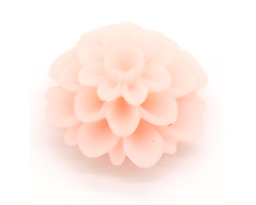 Cabochon květina Frosted 20mm - barva starorůžová 1kus