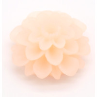 Cabochon květina Frosted 20mm - barva  světle meruňková 1kus