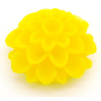 Cabochon květina Frosted 20mm - barva  žlutooranžová 1kus