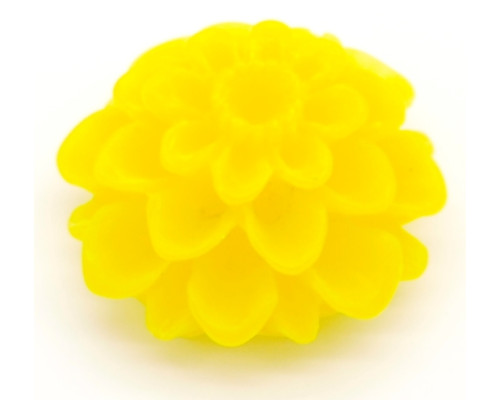 Cabochon květina Frosted 20mm - barva  žlutooranžová 1kus