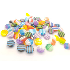 Cabochon pryskyřičný Candy 8mm - mix barev 10g
