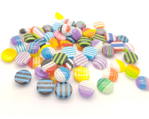 Cabochon pryskyřičný Candy 8mm - mix barev 10g