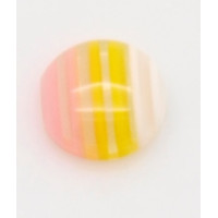 Cabochon pryskyřičný Candy 8mm - transparentníbíložlutorůžová 2kusy