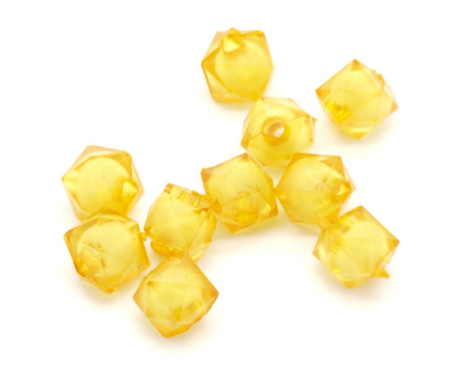 Dvojitý korálek - bead in bead, 30ks, žlutooranžová