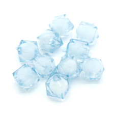 Dvojitý korálek - bead in bead, 30ks, světlá modrotyrkysová