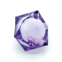Dvojitý korálek - bead in bead, 1ks, fialová Lila