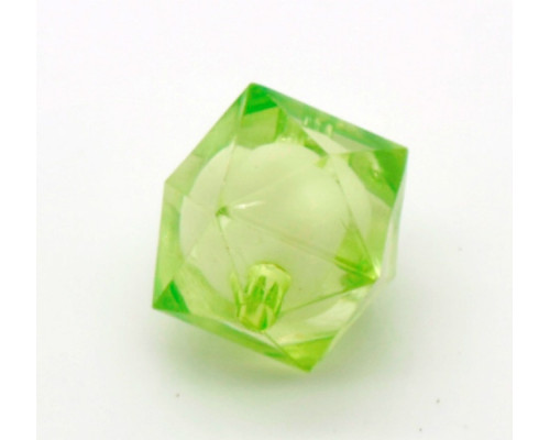 Dvojitý korálek - bead in bead, 1ks, světle zelená