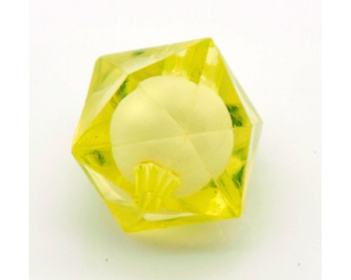 Dvojitý korálek - bead in bead, 1ks, žlutá