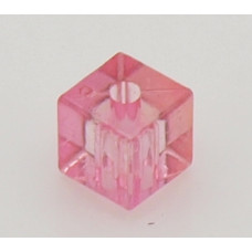 Akrylové korálky kostky 20ks růžová