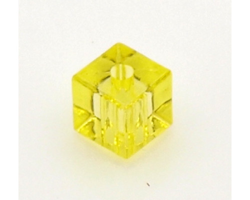 Akrylové korálky kostky 20ks žlutá