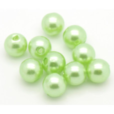 Akrylové korálky kulička 8mm - barva zelená 30 kusů