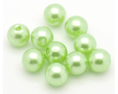 Akrylové korálky kulička 8mm - barva zelená 30 kusů