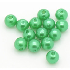 Akrylové korálky kulička 10mm - barva zelená 30 kusů