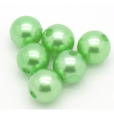 Akrylové korálky, kulaté, 12mm - barva zelená 30 kusů