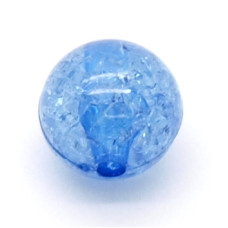 Korálek akryl praskaný 12mm - modrá 1ks