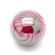 Akrylový korálek s UV platingem - kulatý 21mm, barva červenofialová, 1ks