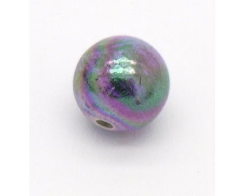 Akrylové korálky s UV plating, koule malá 4ks - fialová Mauve