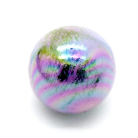 Akrylové korálky s UV barvou, koule velká 2ks - fialová Mauve