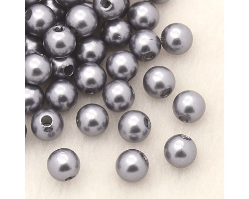 Akrylové korálky kulička 10mm - barva šedá 30ks 